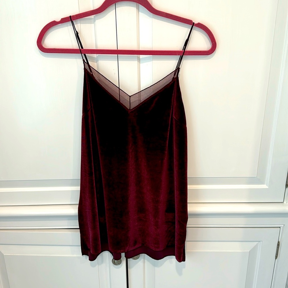 Free People Velvet/Mesh Camisole